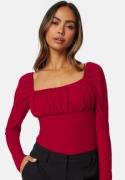 BUBBLEROOM Neija Square Neck Top Red XL