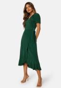 John Zack Short Sleeve Wrap Dress green XXS (UK6)