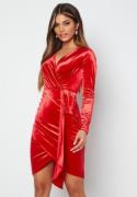 BUBBLEROOM Snapshot Drape Dress Red XL