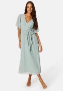 Bubbleroom Occasion Butterfly Sleeve Midi Dress Dusty green 40