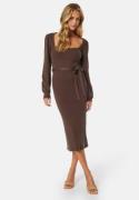 BUBBLEROOM Noura Knitted Dress Dark brown L