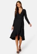 Happy Holly Lianna Structure Frill Dress Black 32/34