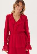 BUBBLEROOM Cheyenne Frill Dress Red 42