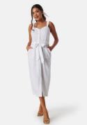 BUBBLEROOM Linen Blend Dress White 40