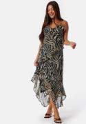 ONLY Onlasta life strap frill ankel dress Black/Zebra L