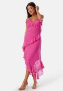 ONLY Onlasta life strap frill ankel dress Fuchsia Purple S