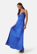 Bubbleroom Occasion Satin Strap Gown Blue 42