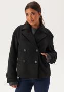 BUBBLEROOM Short Wool Blend Jacket Black L