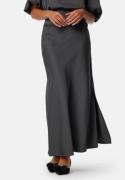 BUBBLEROOM Slit Satin Skirt Grey 44