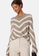 ONLY Onleliza L/S Pullover Knit Mermaid Stripes:WHITECAP GRAY XS