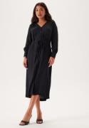 GANT Relaxed Satin Stripe Shirt Dress Black 34