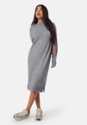 VILA Ril Crew Neck Midi Dress Medium Grey Melange L