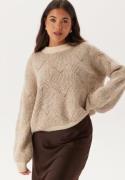 Pieces Pcjenna LS O-neck knit Whitecap Gray Detail:TAUPE GRA M