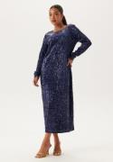 Happy Holly Sequin Long Midi Dress Midnight blue 36/38