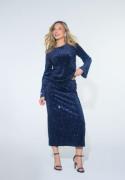 Happy Holly Sequin A-line Midi Skirt Midnight blue 36/38