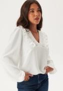 BUBBLEROOM Frill Detail Puff Sleeve Blouse White M