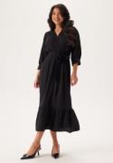 BUBBLEROOM Puff Sleeve Structured Dress  Black S