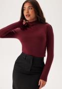 SELECTED FEMME Slfmanja Ls Drapey High Neck T Zinfandel L