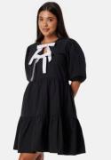 BUBBLEROOM Contrast Bow Dress Black L