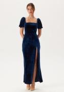 John Zack Velvet Puff Sleeve Maxi With S Navy XL (UK16)