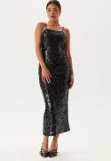 BUBBLEROOM Sequin Strap Dress Black XL