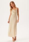 Bubbleroom Occasion Waterfall Satin Ankle dress Cream 34