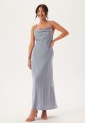 Bubbleroom Occasion Waterfall Satin Ankle dress Light blue 44