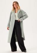 BUBBLEROOM Belted Midi Trenchcoat Dusty green 52