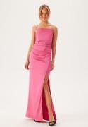 Bubbleroom Occasion Tie Back Satin Gown Pink 34