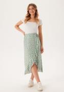 Happy Holly Selima Frill Wrap Skirt Green/Floral 36/38