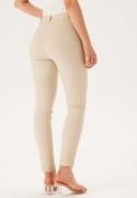 BUBBLEROOM Selene Stretchy Ankle Push-Up Trousers Light beige 36