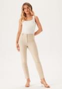 BUBBLEROOM Selene Stretchy Ankle Push-Up Trousers Light beige 38