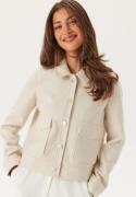 VILA Vijumpy L/S SHORT JACKET - NOO Super Light Natural Me 40