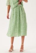 BUBBLEROOM 3D Flower Midi Skirt Dusty green S