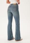 BUBBLEROOM High Flare Superstretch Jeans Blå sliten (Blue worn) 42