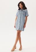 VERO MODA Vmjennie Ss Short Denim Dress  Light Blue Denim M