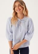 Happy Holly Bow Blouse Blue/Striped 36/38