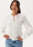 BUBBLEROOM Zip Cotton Blouse White 38