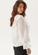 VERO MODA Vmkausa Frill Ls Top Snow White M