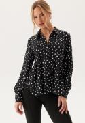 VILA Virasha L/S SHIRT SHIRT SHIRT  Black Beauty Aop:snow White Do 36