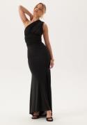 Goddiva Multi Tie Fishtail Maxi Dress Black XL (UK16)