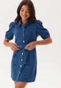 ONLY Onlvibbe Ss Belt Dnm Dress Medium Blue Denim M