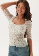 BUBBLEROOM Sweetheart Mesh Top Blue/Floral L