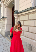 Happy Holly Broderie Anglaise Dress Red 48/50