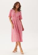Pieces Tala SS Midi Dress Pink Lemonade AOP:Multi flower M