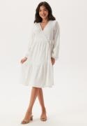 Happy Holly Jersey Structure Wrap Dress White 48/50
