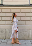 Happy Holly Structured Dress Offwhite/Patterned 48/50