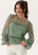 Happy Holly Lace Blouse Dusty green 40/42
