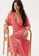 Happy Holly Wrap Dress Red/Floral 48/50