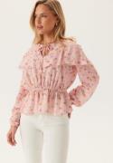 BUBBLEROOM Flounce Blouse Pink/Floral M